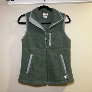The North Face Kids Green Fleece Vest